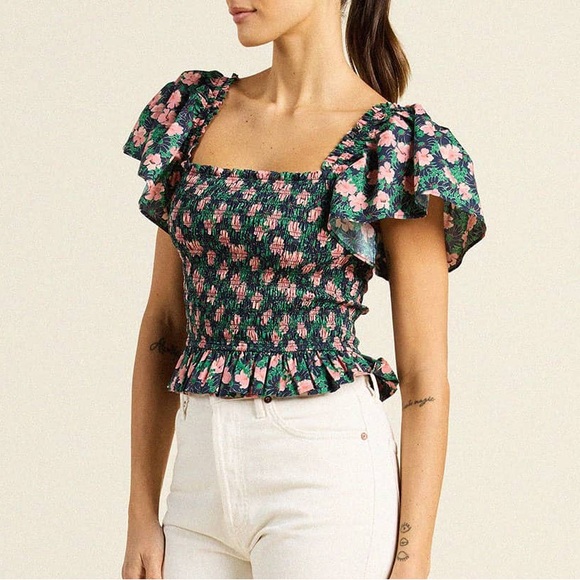 Trovata Birds of Paradis Evie Blouse Petunia XS NWT - Picture 3 of 9